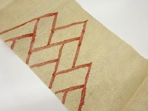 紗紬変わり菱模様名古屋帯